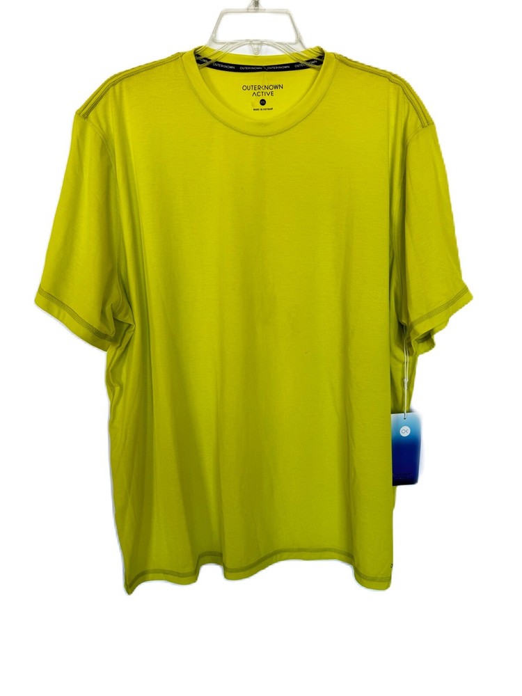 Outerknown Active Men’s Tee Size XXL NWT Neon Yellow Recycled Polyester