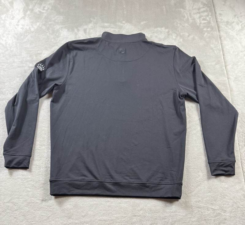 Footjoy Black Mid Layer Mens Medium Quarter Zip Pullover Performance Golf NWT* gallery