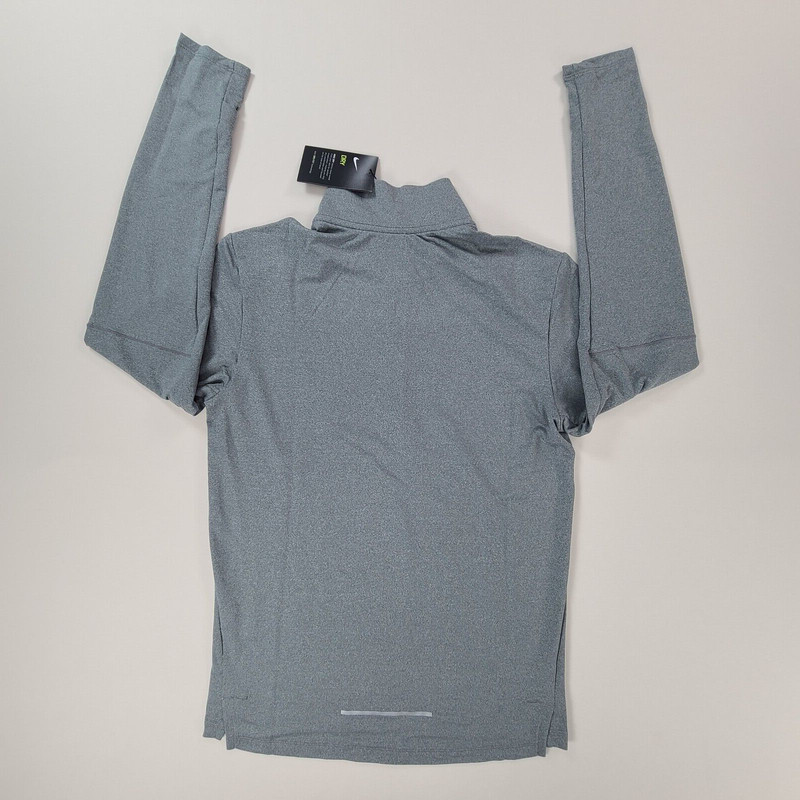Nike Mens Shirt Adult Small Gray Zip Running Long Sleeve Training Athletic gallery