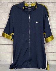Nike Men’s Size XL Warm-Up Shooting Shirt Full Zip Blue Green Vintage
