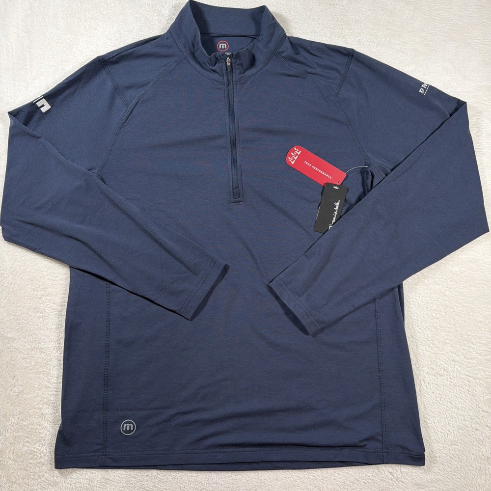 Travis Mathew 1/4 Zip Mens Extra Large Blue True Prestige Pure Performance Golf