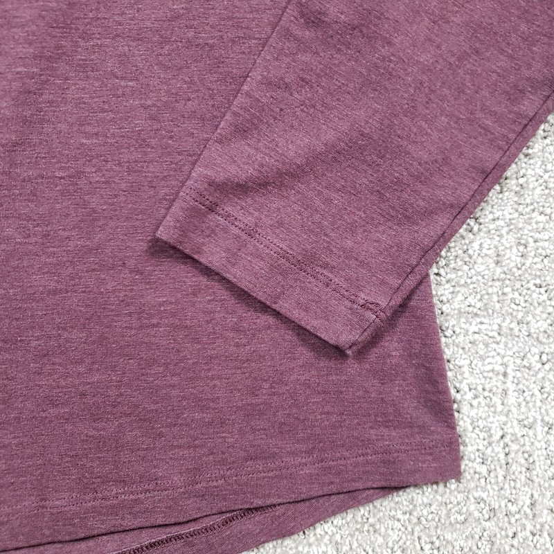 LULULEMON Shirt Mens Small 5 Year Basic Tee Long Sleeve Red Heathered Dark Plum gallery
