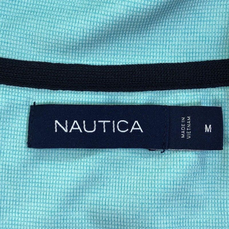 Nautica Pullover Mens Medium Orange Long Sleeve 1/4 Zip Performance Knit Top gallery