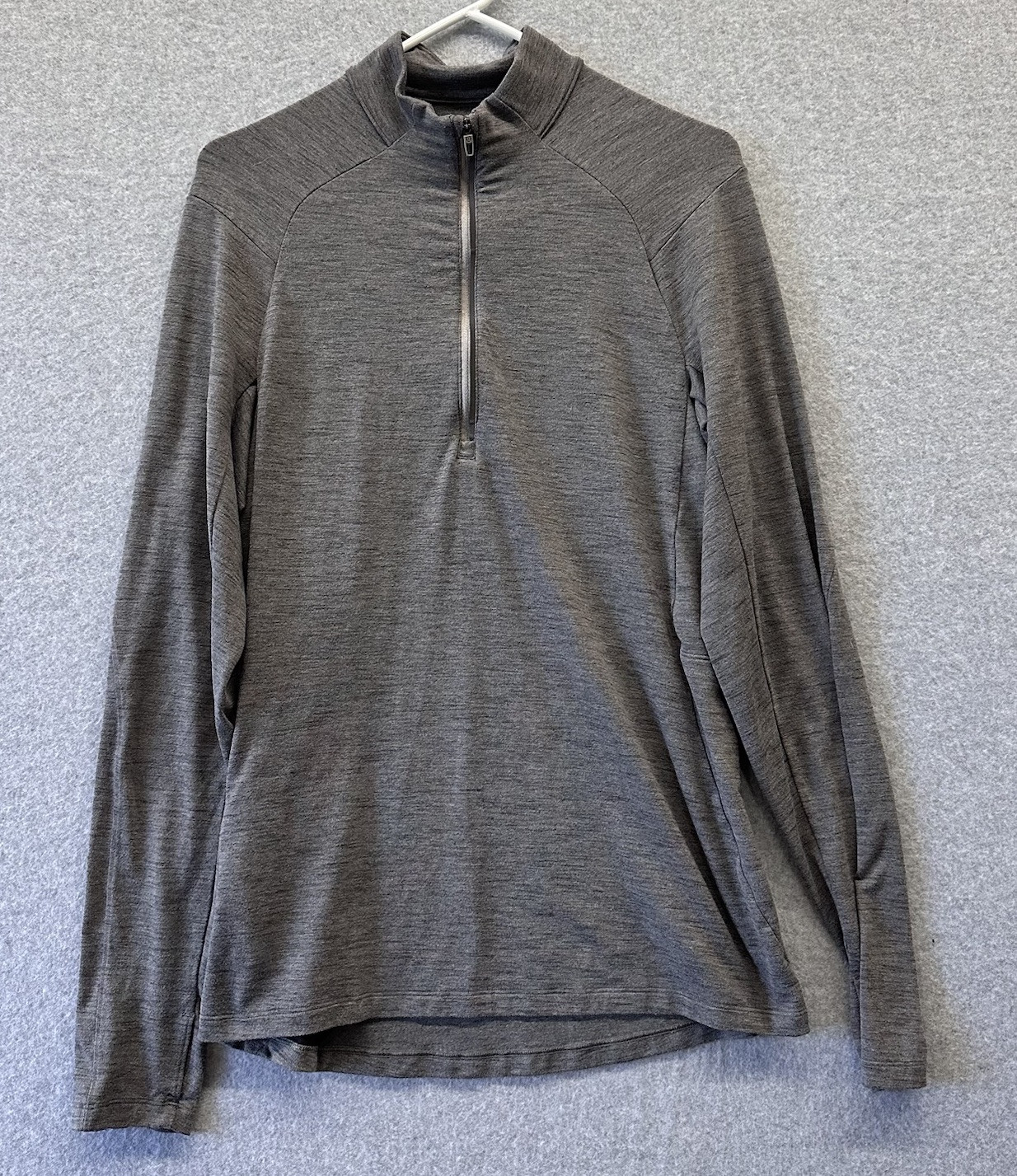 Lululemon Pullover Surge Warm Half Zip Up Mens S Heathered Graphite Gray Black gallery