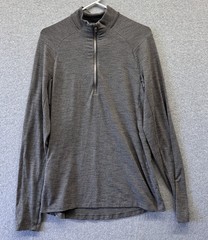 Lululemon Pullover Surge Warm Half Zip Up Mens S Heathered Graphite Gray Black