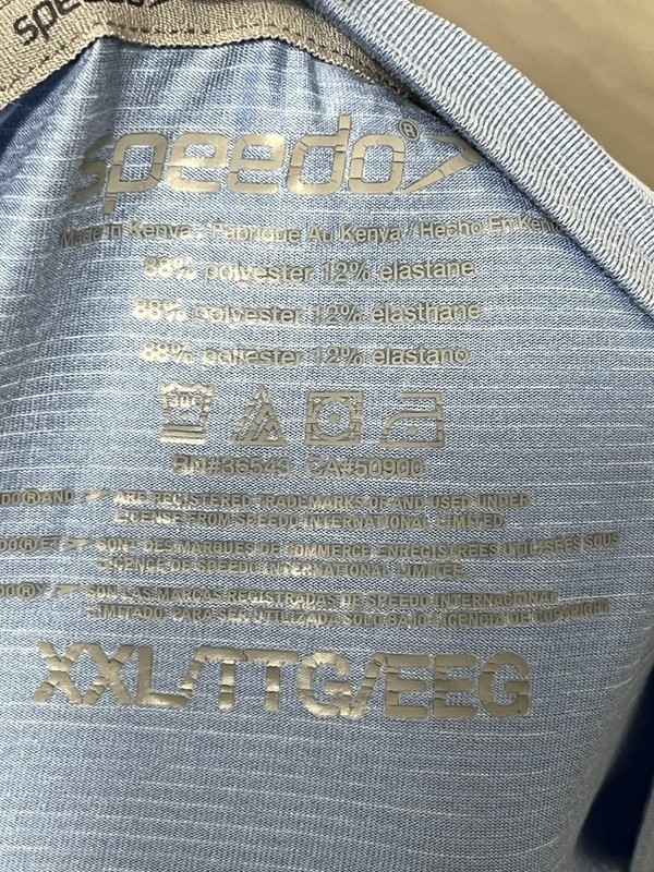 Speedo Men Blue Polyester UPF 50+ Block The Burn Shirt Outdoor T Shirt Sz XXL BB gallery