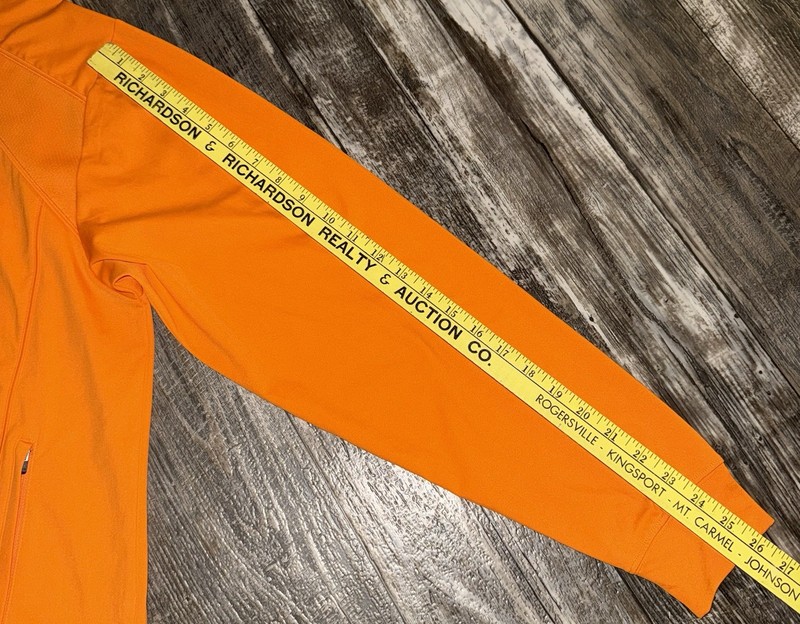 Cutter & Buck CB DryTec Moisture Wicking Orange Quarter-Zip Pullover Mens Medium gallery