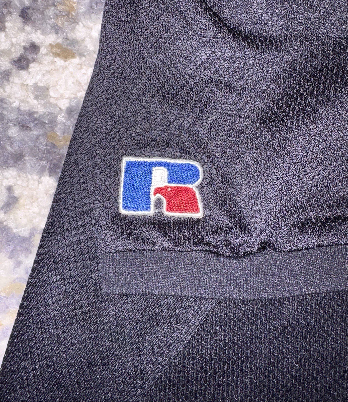 Vintage 90s Russell Athletic Black Mesh Jersey - XL - Blank V-Neck Made In USA gallery