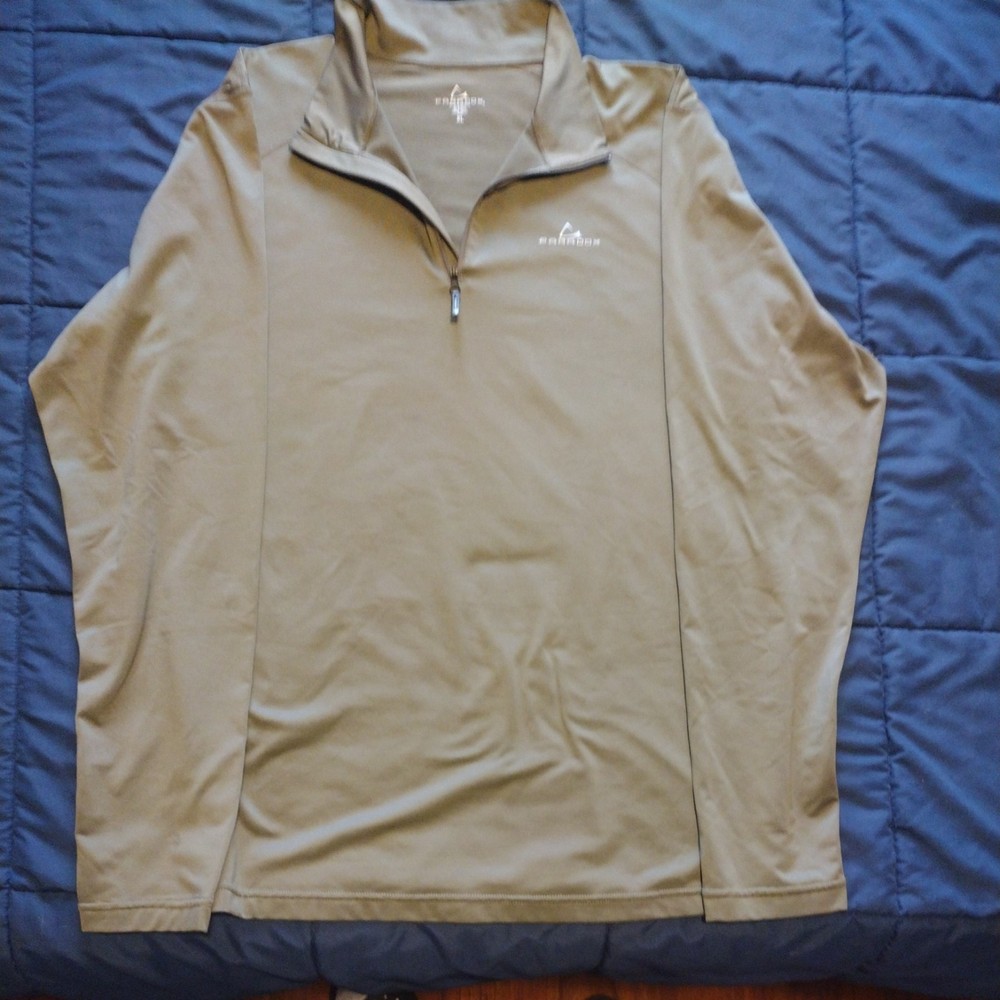Paradox Pullover Mens Large Olive 1/4 Zip Long Sleeve Shirt!!!