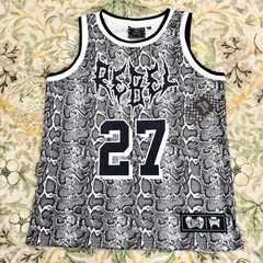 Rebel Vengeance Basketball Jersey Mens XL Snakeskin Black White #27 Tank New