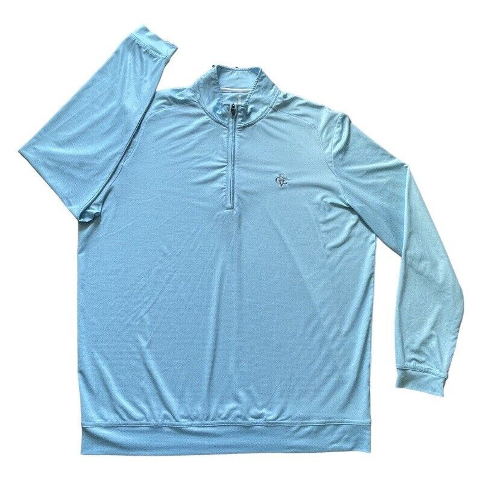 NWOT Johnnie-O Sheldon Half Zip Performance Pullover Golf Blue Large Men gallery