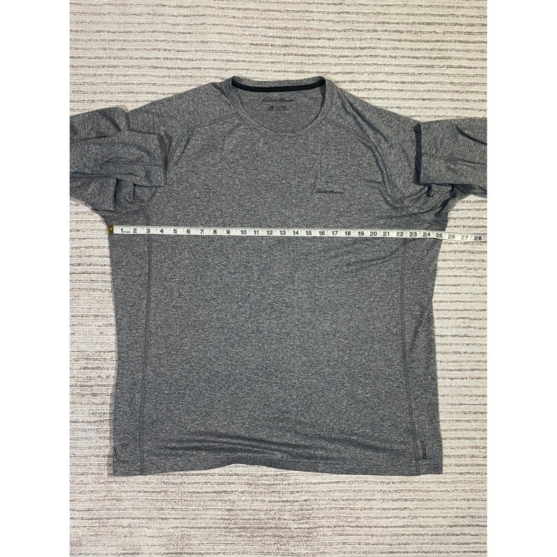 Eddie Bauer FreeDry Mens XL Tall Gray Heather Long Sleeve Performance Shirt T-XL gallery