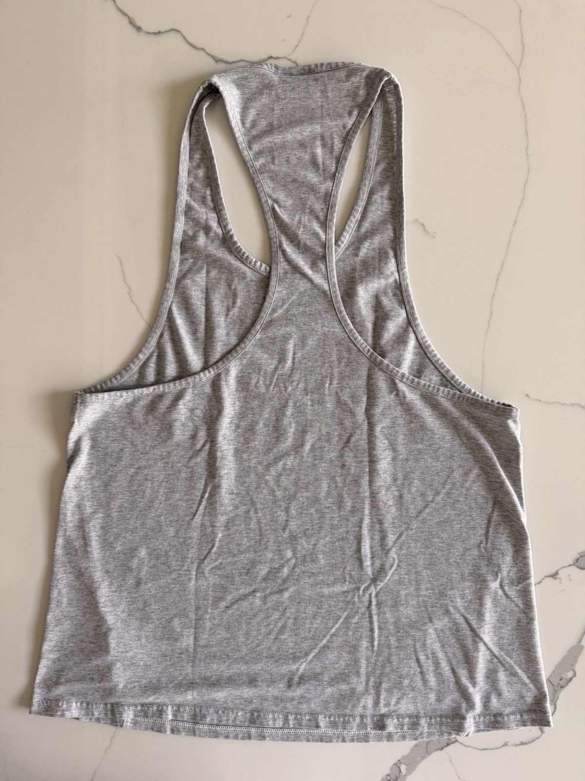 Gymshark Gray Racerback Stringer Tank Top Men’s Large Athletic Gym Shirt gallery