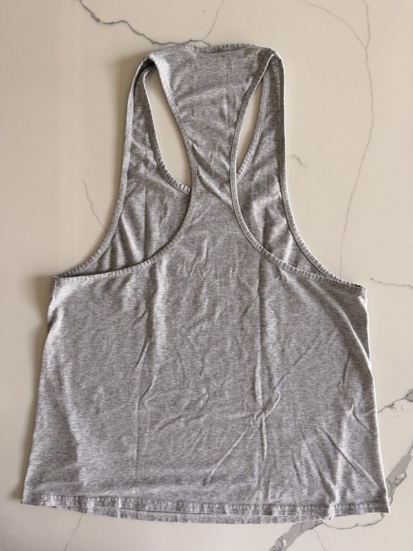 Gymshark Gray Racerback Stringer Tank Top Men’s Large Athletic Gym Shirt gallery