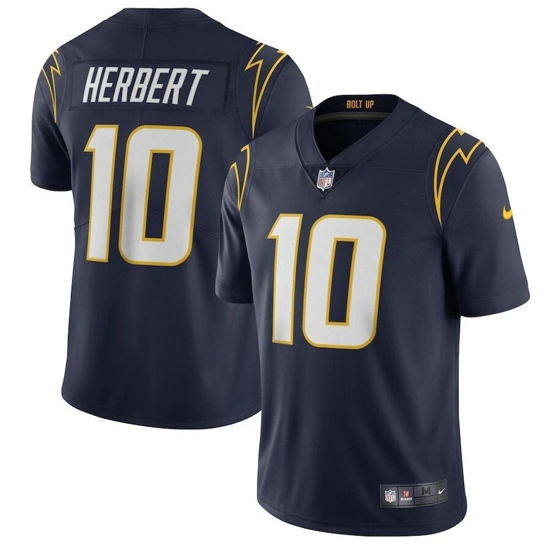 Men's #10 Justin Herbert Royal/Navy/White Player SportShirt Adult - All Stitched gallery