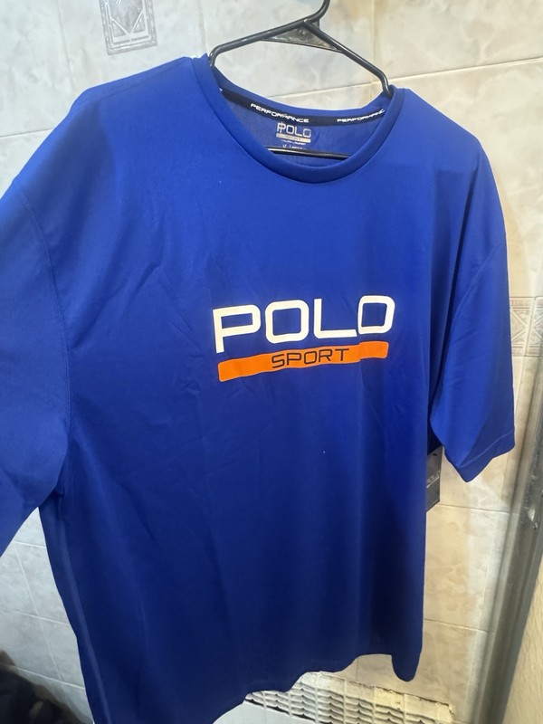 NWT Polo Sport Ralph Lauren Performance Athletic T-Shirt Blue Mens Large Tall LT gallery