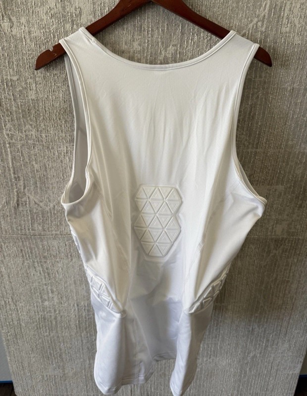 Adidas Men's Padded Compression White Tank Top Sports Training IM3593 Sz 2XL gallery