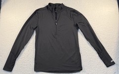 Terramar Black 1/2 Zip Pullover Size Medium Lightweight Base Layer Long Sleeve