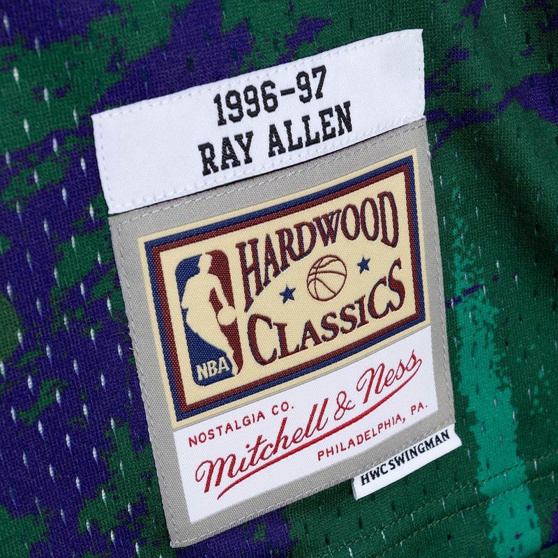 MITCHELL & NESS NBA TEAM MARBLE SWINGMAN JERSEY MILWAUKEE BUCKS 1996 RAY ALLEN gallery