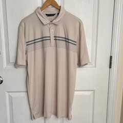 TRAVIS MATTHEW Light Tan Golf Polo Shirt Beige Size XXL Neutral Minimalist