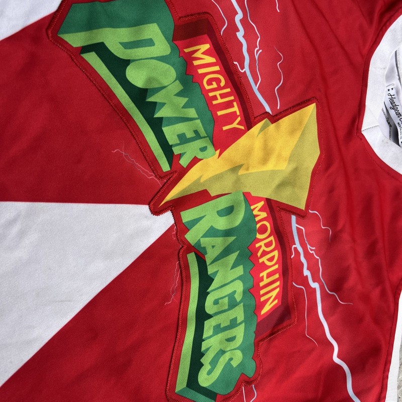 Mighty Morphin Power Rangers Headgear Classics Embroider Red Jersey # 23 gallery