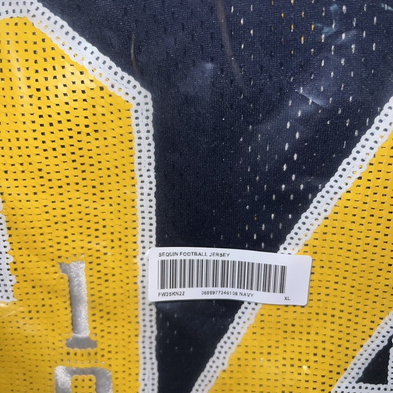 In-Hand Supreme Sequin Football Jersey Navy FW25 Size: Extra Large gallery