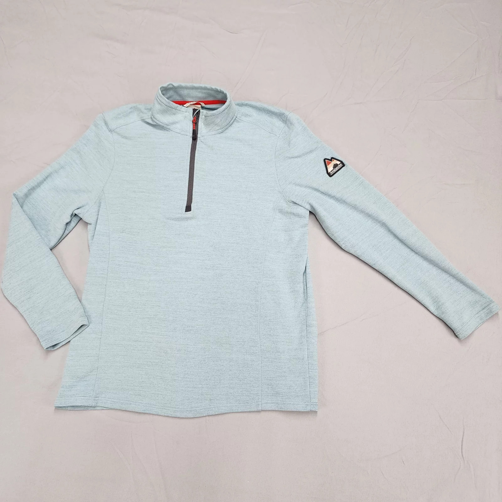Avalanche Men's Large 1/4 Zip Pullover Light Blue Heathered Performance Hiking T gallery