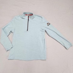 Avalanche Men’s Large 1/4 Zip Pullover Light Blue Heathered Performance Hiking T