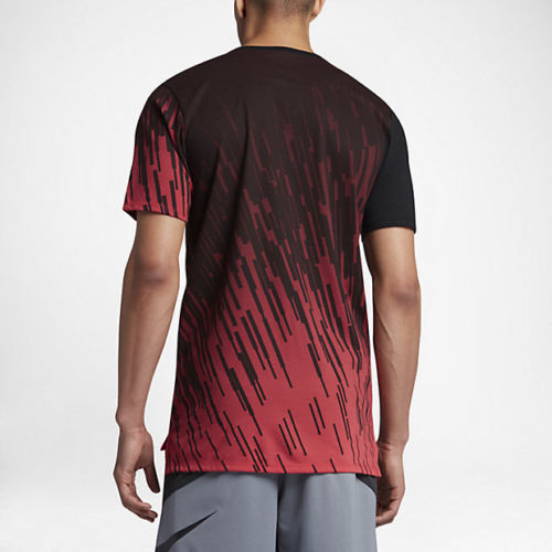 NWT Men's Nike Dry Basketball Gradient Print Drop Tail T-Shirt LARGE 844506-602 gallery