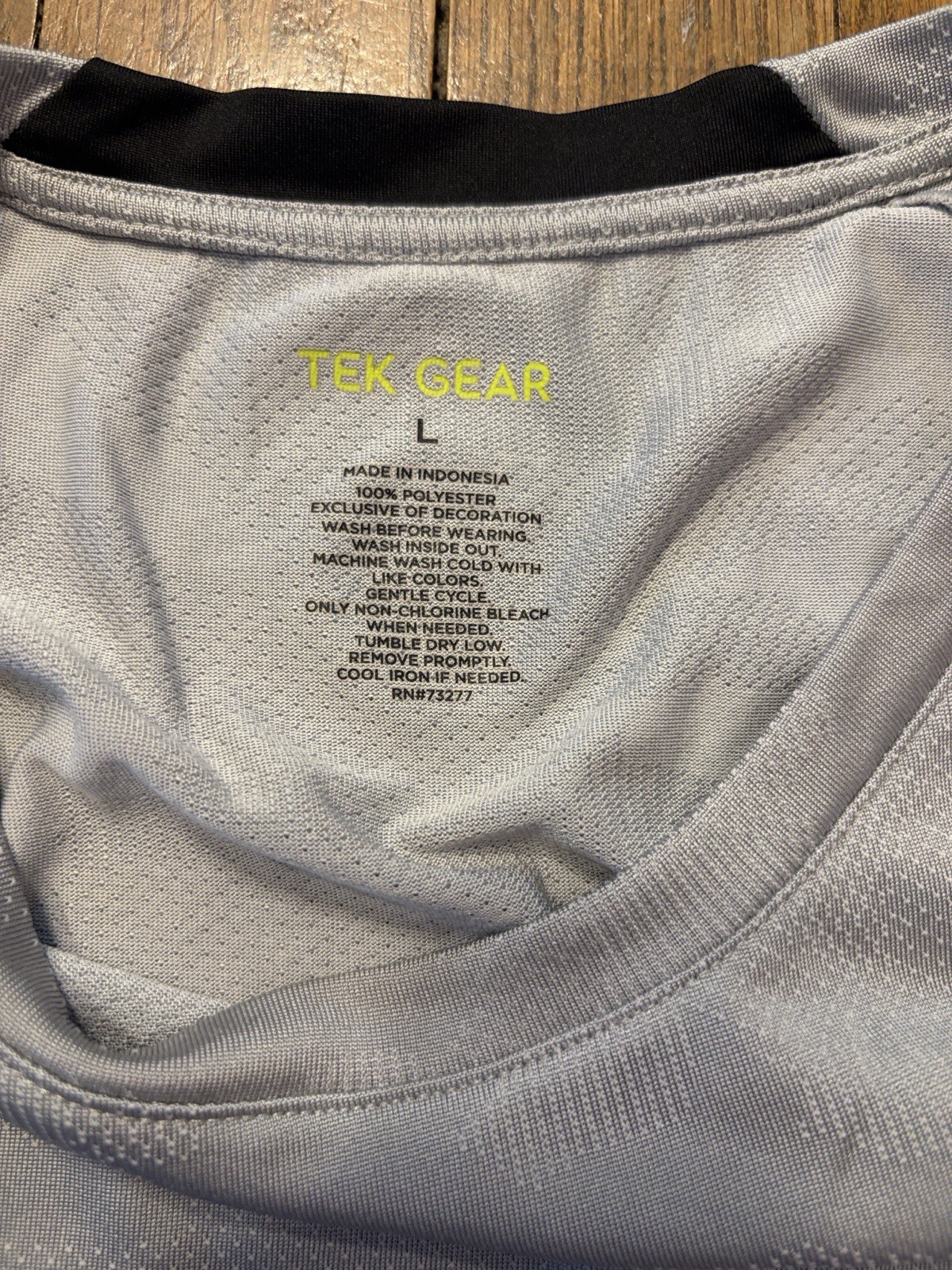 TEK GEAR Men's Activewear Crew Neck Short Sleeve Gray T-Shirt Size L gallery