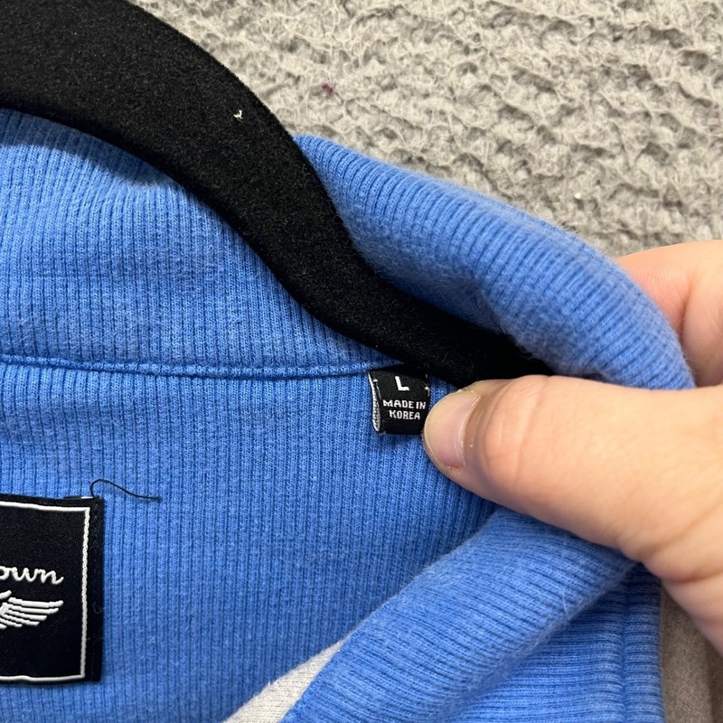Straight Down Pullover Mens L Gray Heather Golf 1/4 Zip Preppy Sports *Logo* gallery