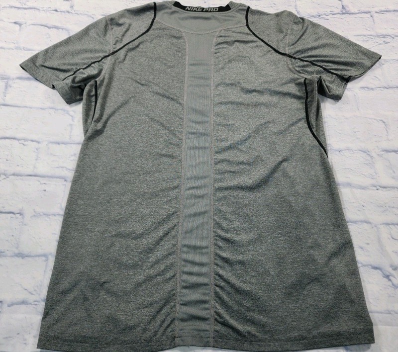 Nike Performance Pro Dri Fit Fitted Fitness Gray size 2XL Shirt 703104 gallery