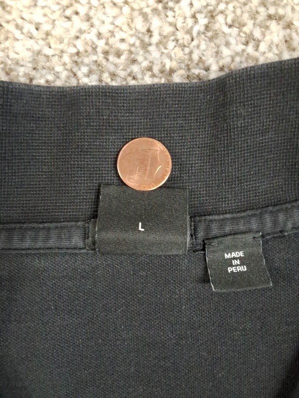 Men's Hugo Boss Slim Fit Black Quarterzip Size L Made in Peru gallery