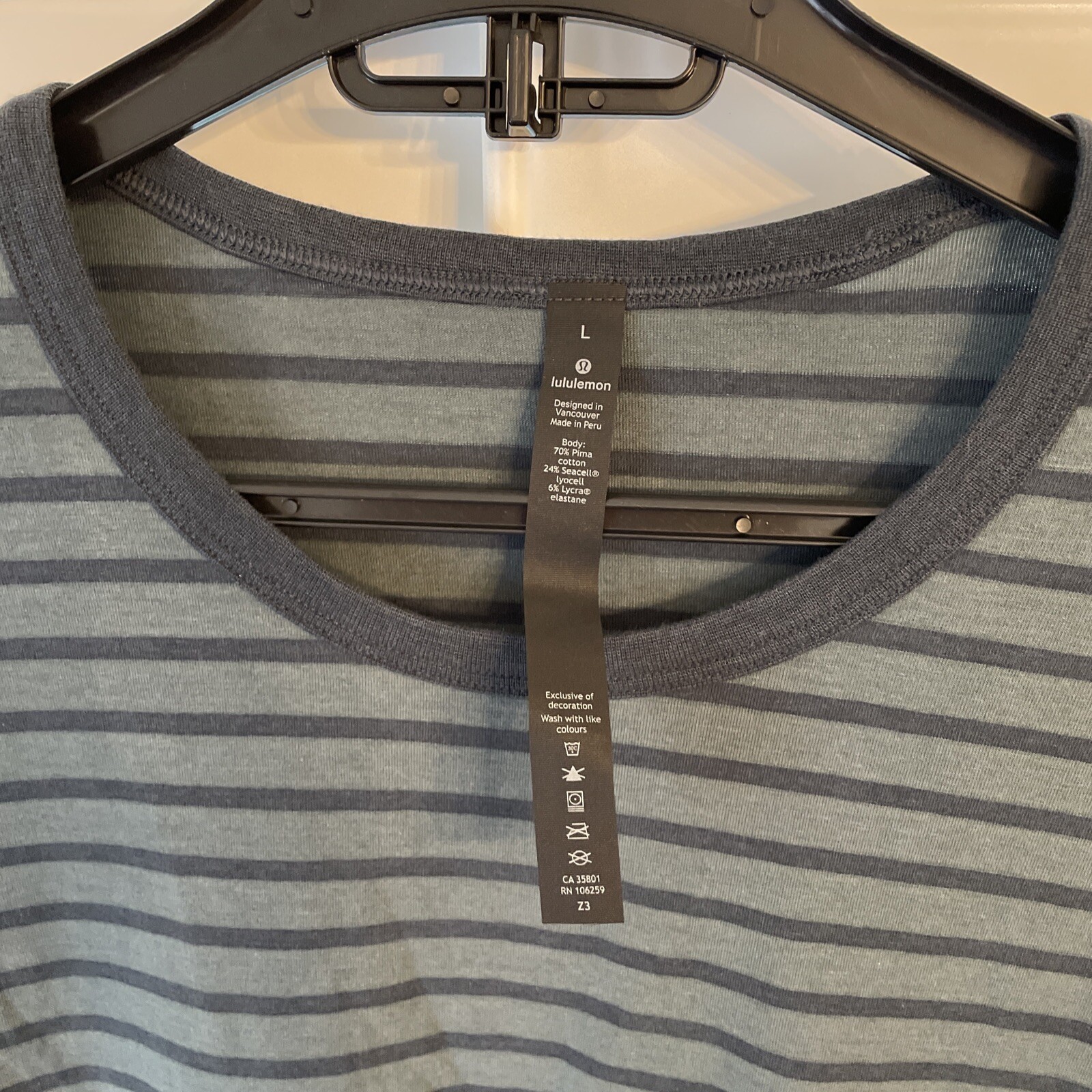 Lululemon 5 Year Basic LS Men’s Size L Yachtie Sea Steel Gravity YASG 22910 gallery