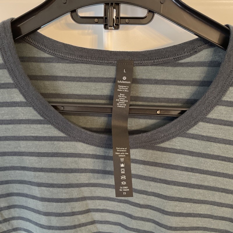 Lululemon 5 Year Basic LS Men’s Size L Yachtie Sea Steel Gravity YASG 22910 gallery