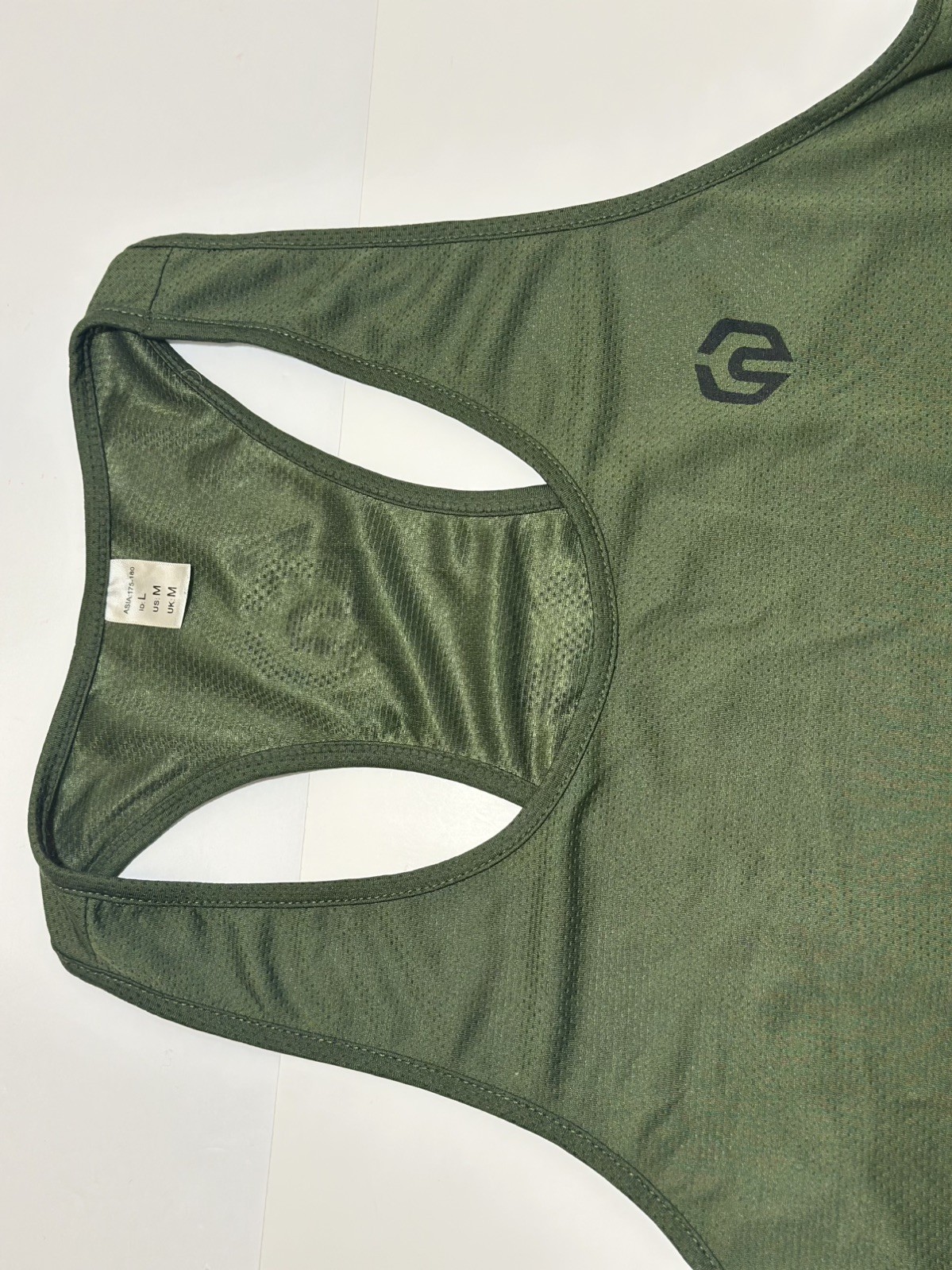 Neleus Men's Olive Green Racerback Breathable Sleeveless Tank Running Shirt L gallery