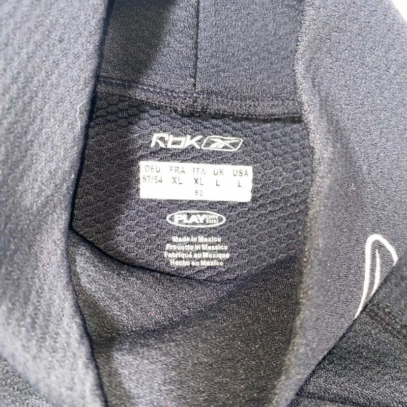 Reebok PlayDry Mens Black Mock Neck Long Sleeve Training Base Layer Top Size L gallery