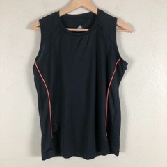 Apex Shirt Mens Size Large Black Sleeveless Crew Neck Contrast Trim Pullover