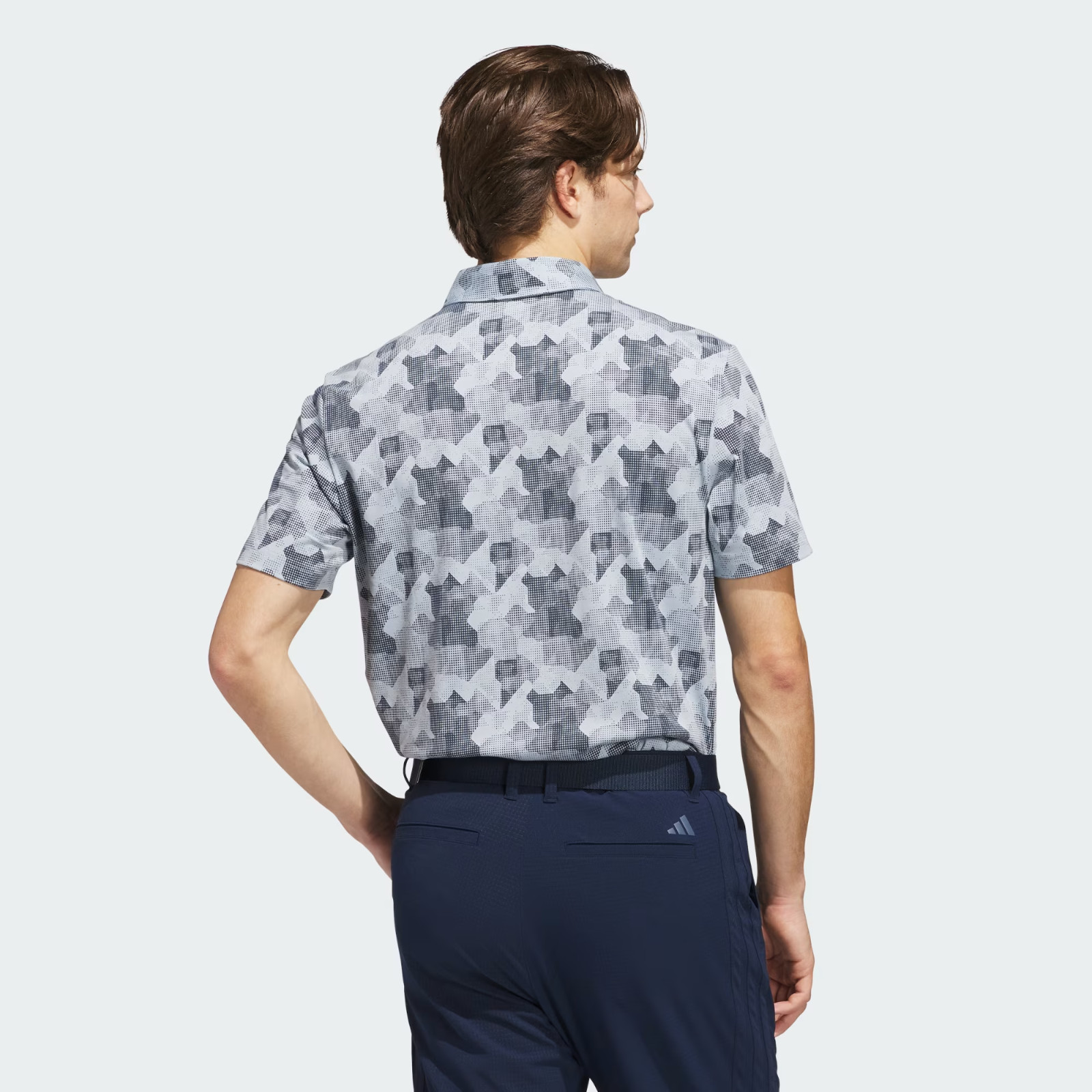 Adidas Men's Go To Micro Printed Golf Polo Shirt 2XL XXL $75 gallery