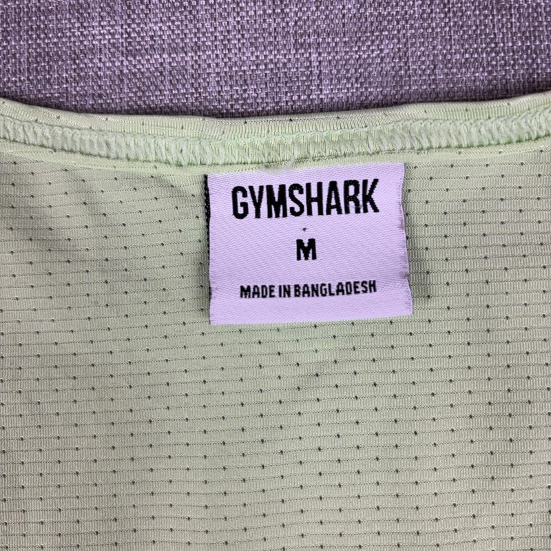 Gymshark Tank Top Mens Medium Green Sleeveless Mesh Running Training Athletic gallery