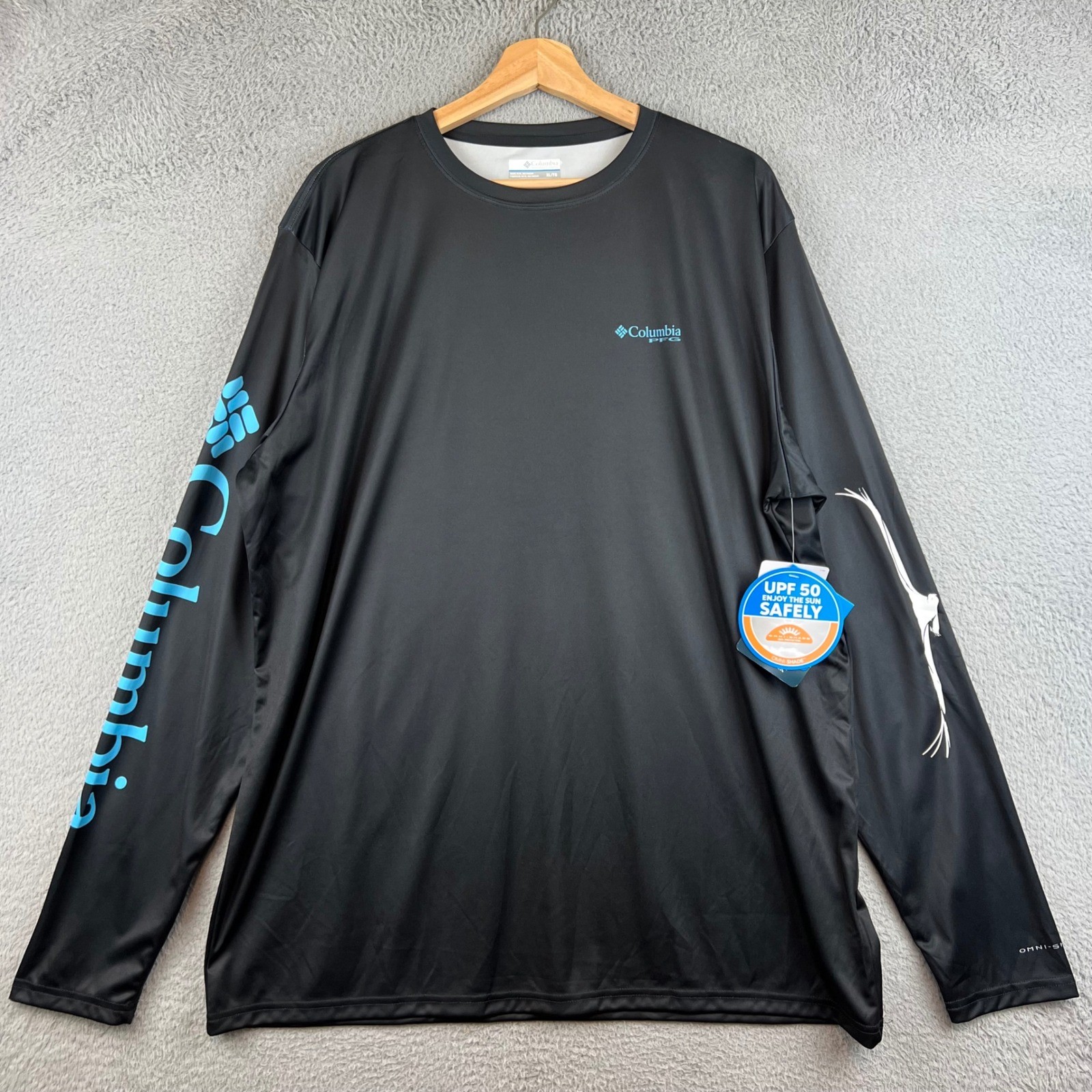 NWT Columbia PFG Terminal Tackle Carey Chen Fishing Shirt Mens XL Black UPF 50 gallery