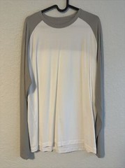 Lululemon Men’s Baseball Fashion Tee White/Taupe Large