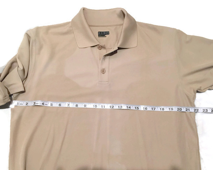 NWT UNDER ARMOUR Dry & Light Men Beige Short Sleeve Athletic Casual Shirt Medium gallery