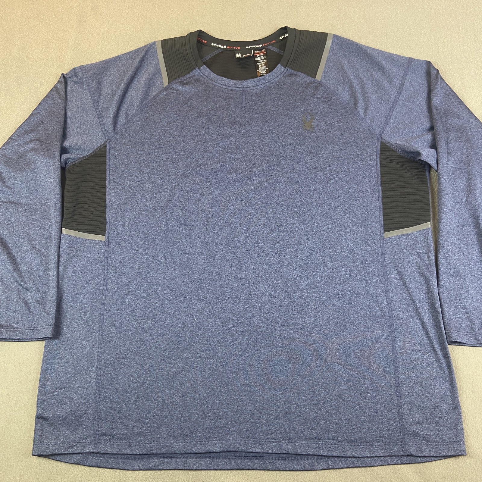 Spyder Active Shirt Mens XXL Blue Midweight Baselayer Long Sleeve Wicking gallery