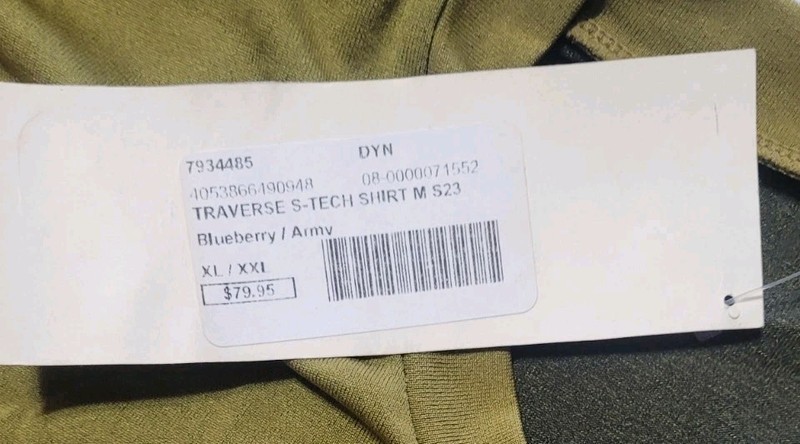 Dynafit Traverse S-Tech Men's Short Sleeve Trail T-Shirt SZ XL Blueberry/Army gallery