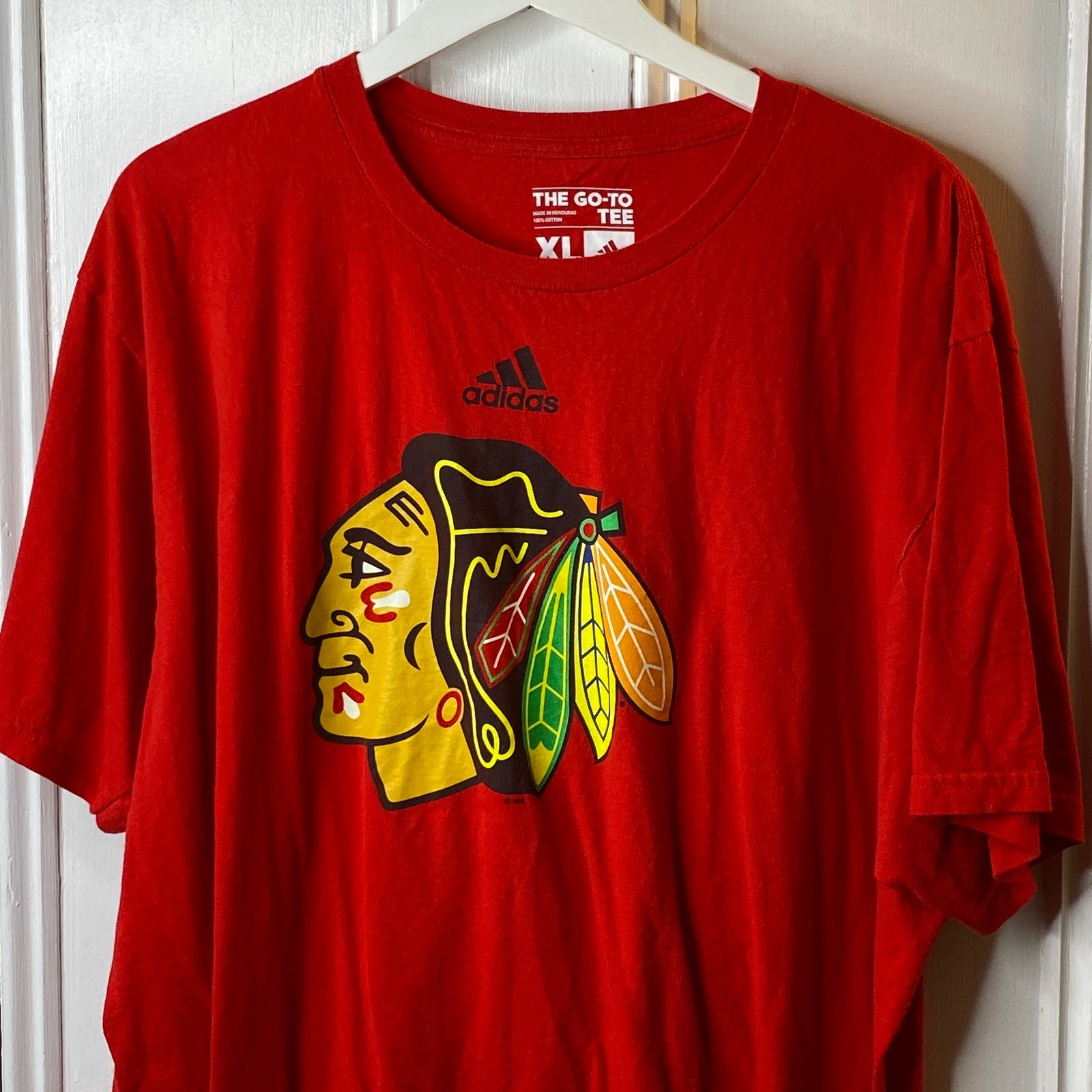 Adidas The Go-To Tee Chicago Blackhawks Red Short Sleeve T-Shirt Men's XL gallery