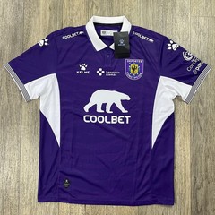 Kelme Deportes Concepcion Soccer Jersey Mens Medium Purple White Polo Collared