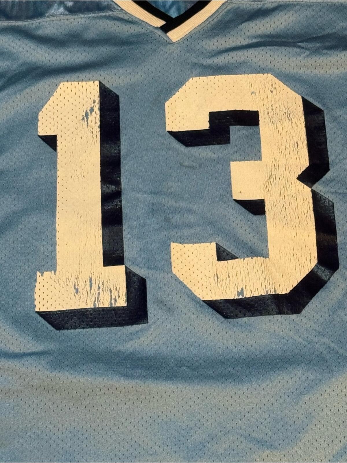 Vintage Wilson’s Light Blue Football Jersey with White Number 13 gallery