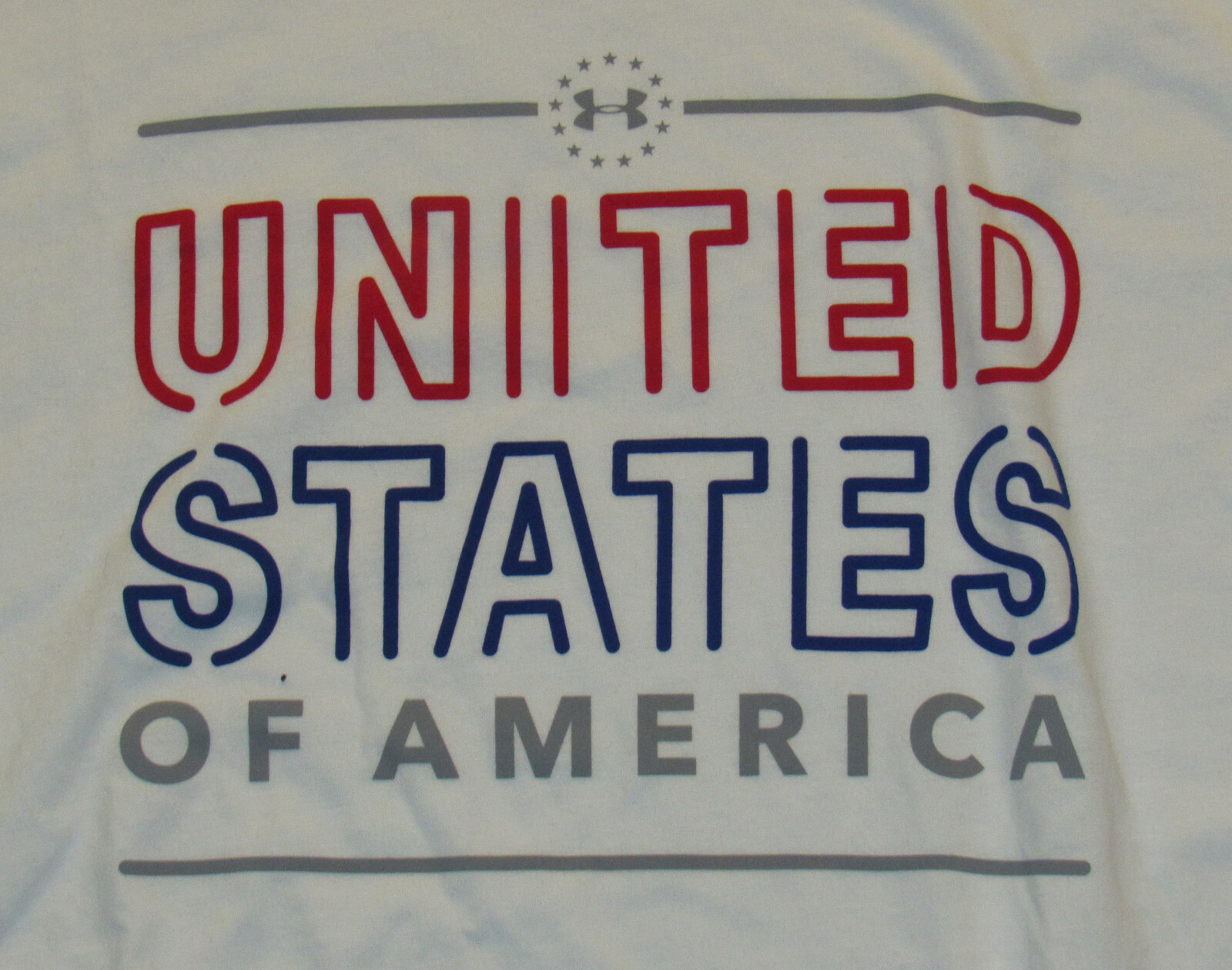 Under Armour white USA Freedom tee shirt NEW men L patriotic july 4 flag gallery