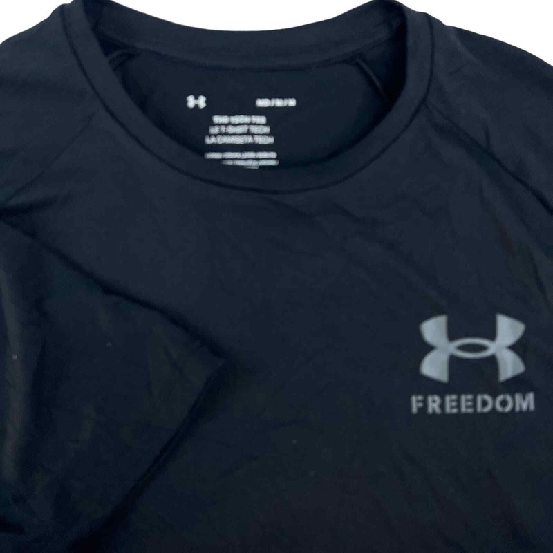 Under Armour Black 100% Polyester Tech Tee Freedom Flag M gallery